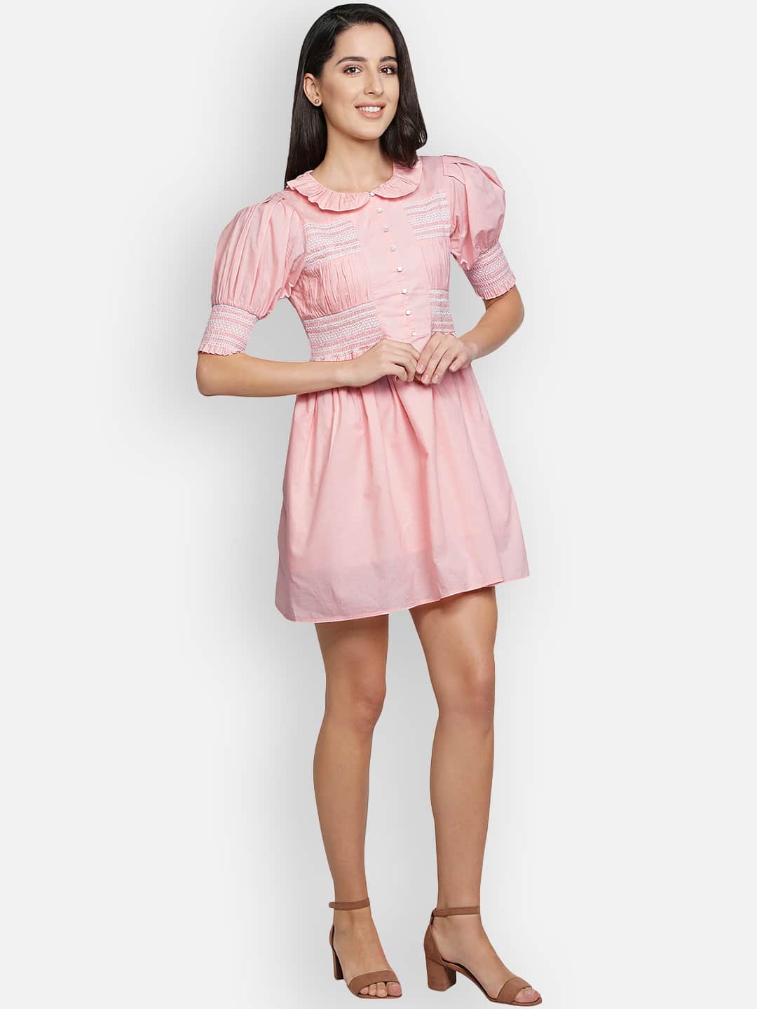 Pink Smocking Dress