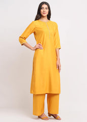 Pintucks Paisley Embroidered Kurti