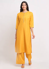 Pintucks Paisley Embroidered Kurti