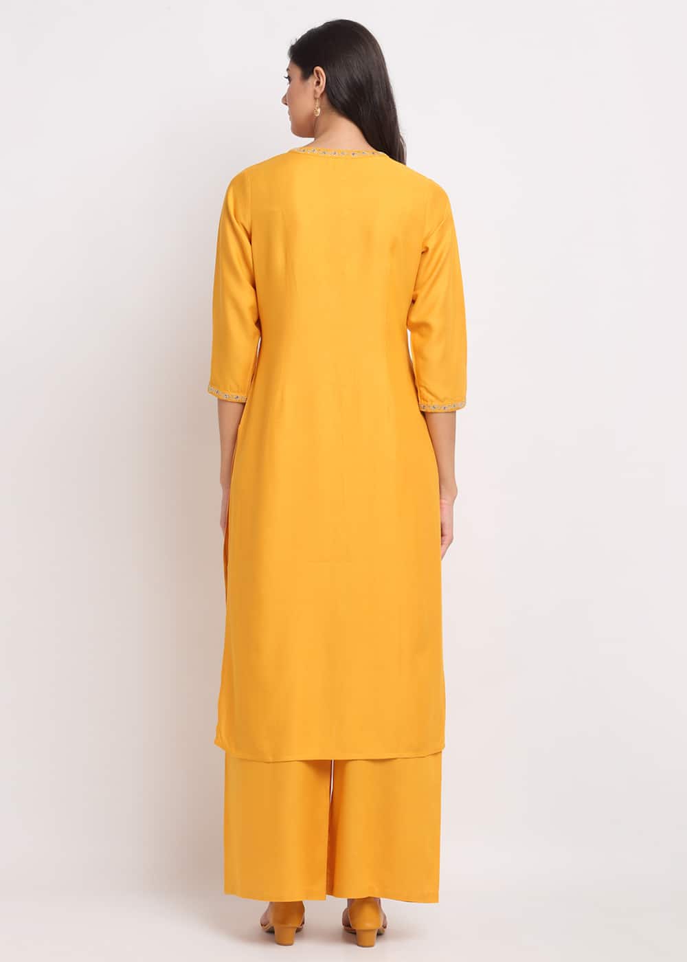 Pintucks Paisley Embroidered Kurti