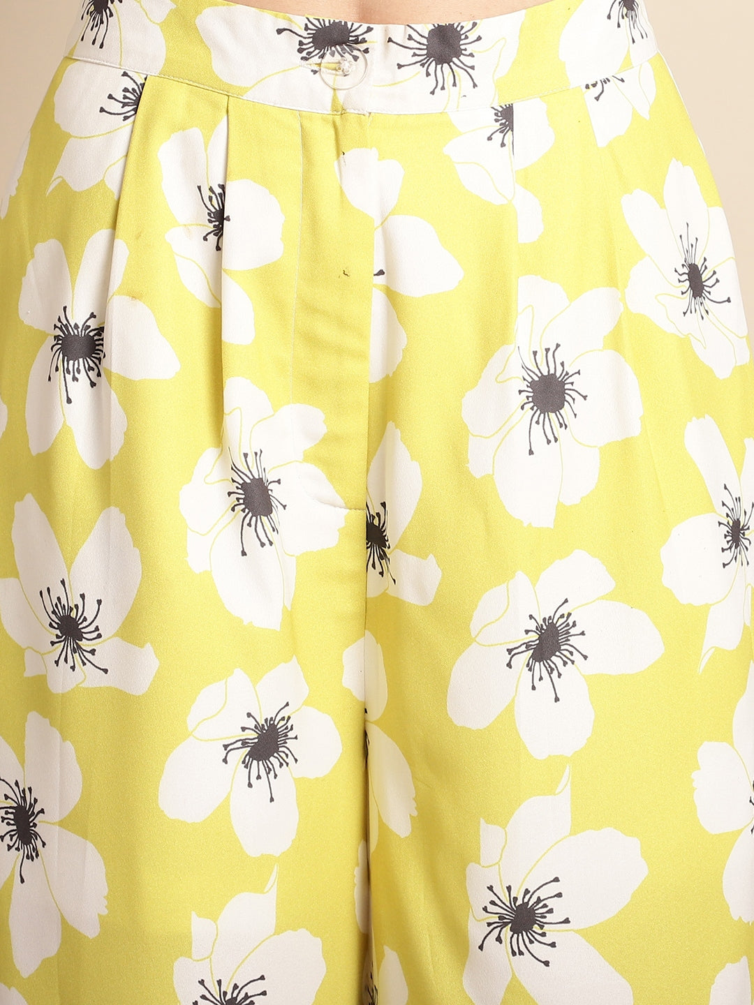 Printed Trouser With White Top Co-Ord Set