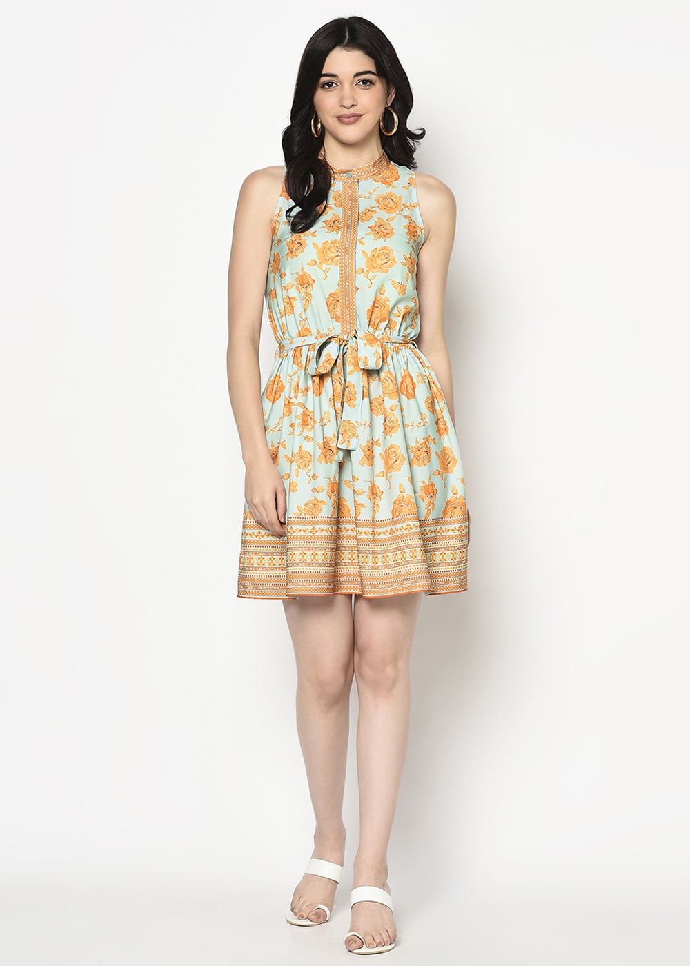 Rose Shirt-Skater Dress