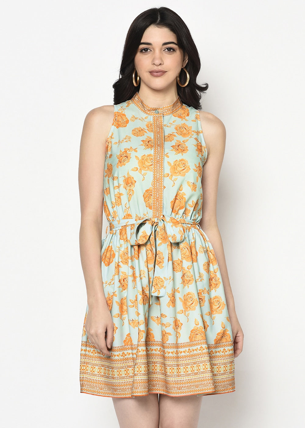 Rose Shirt-Skater Dress