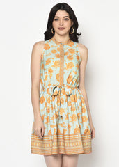 Rose Shirt-Skater Dress