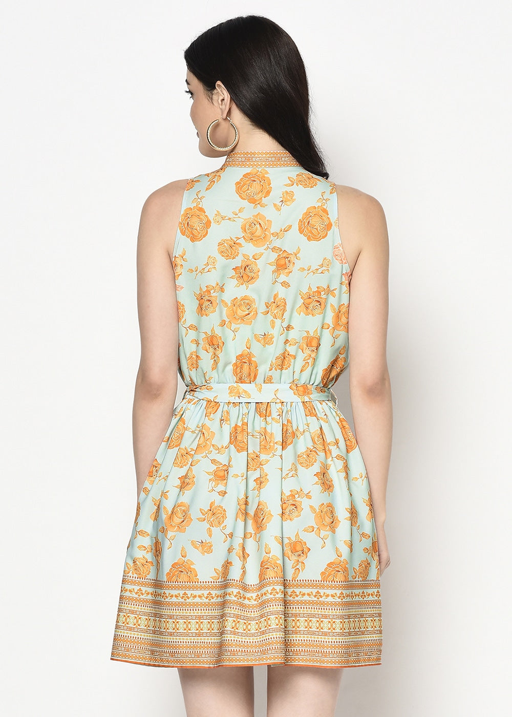 Rose Shirt-Skater Dress