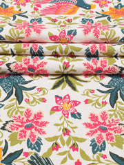 Scrolling Garden Cotton Printed 4/6 Seater Table Runner