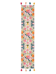 Scrolling Garden Cotton Printed 4/6 Seater Table Runner