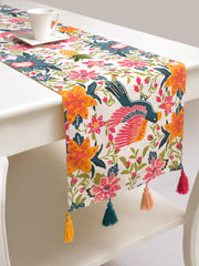 Scrolling Garden Cotton Printed 4/6 Seater Table Runner