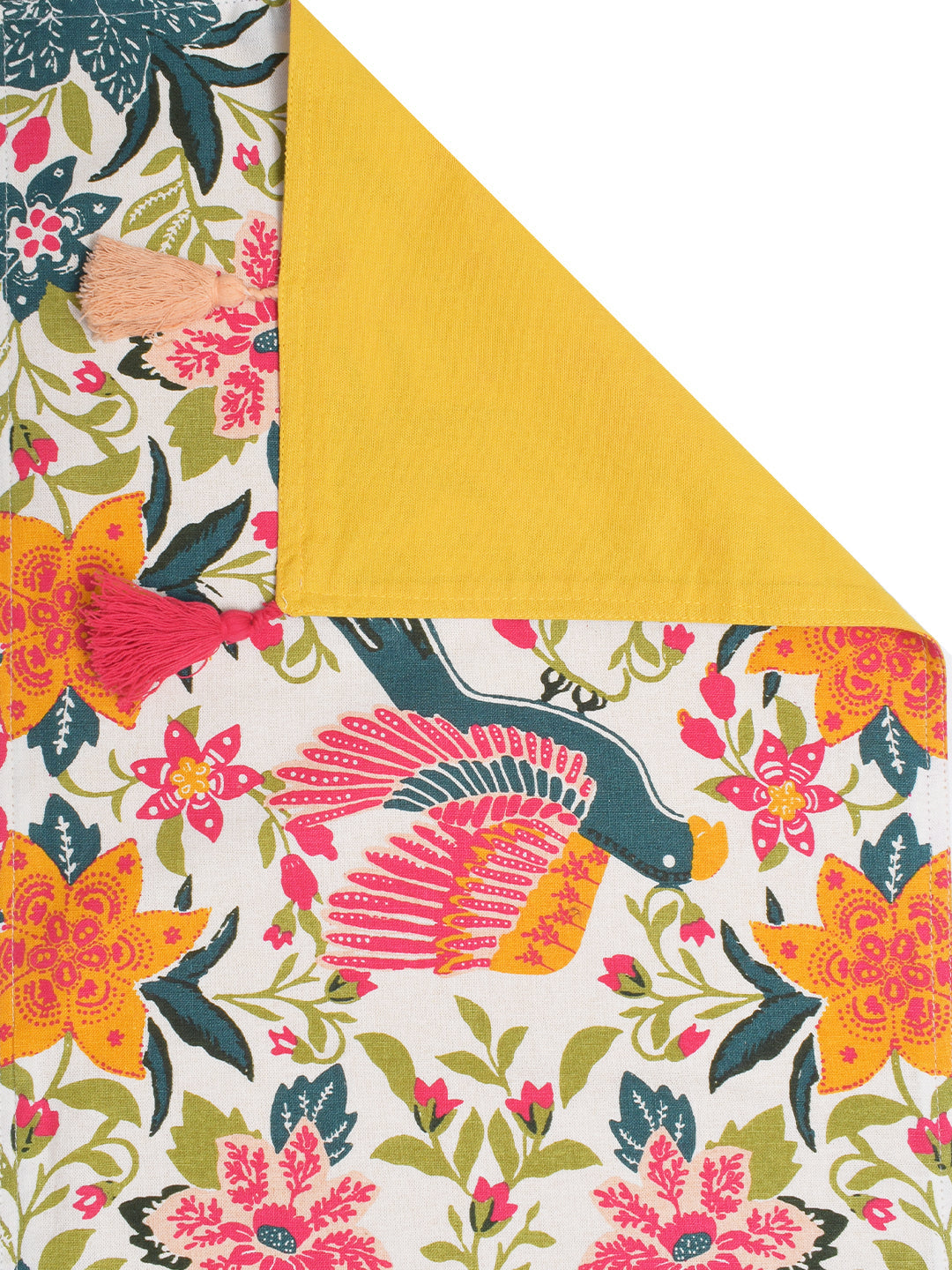 Scrolling Garden Cotton Printed 4/6 Seater Table Runner