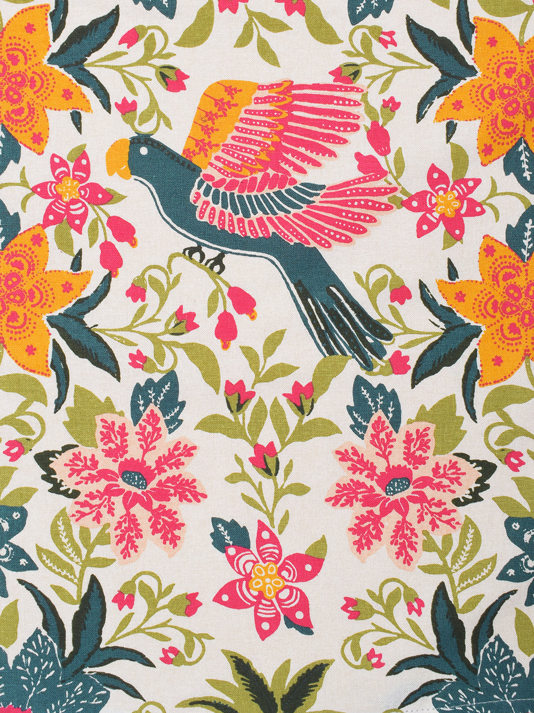 Scrolling Garden Cotton Printed 4/6 Seater Table Runner