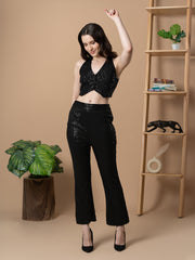 Sequined Cropped Vest and Trouser