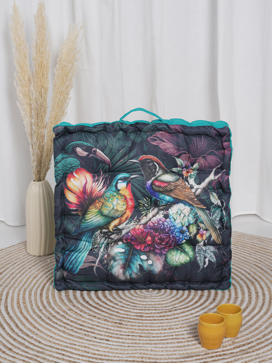 Birdhouse Digitally Printed Floor Cushion