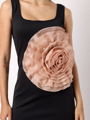 Black Floral Bodycon Dress