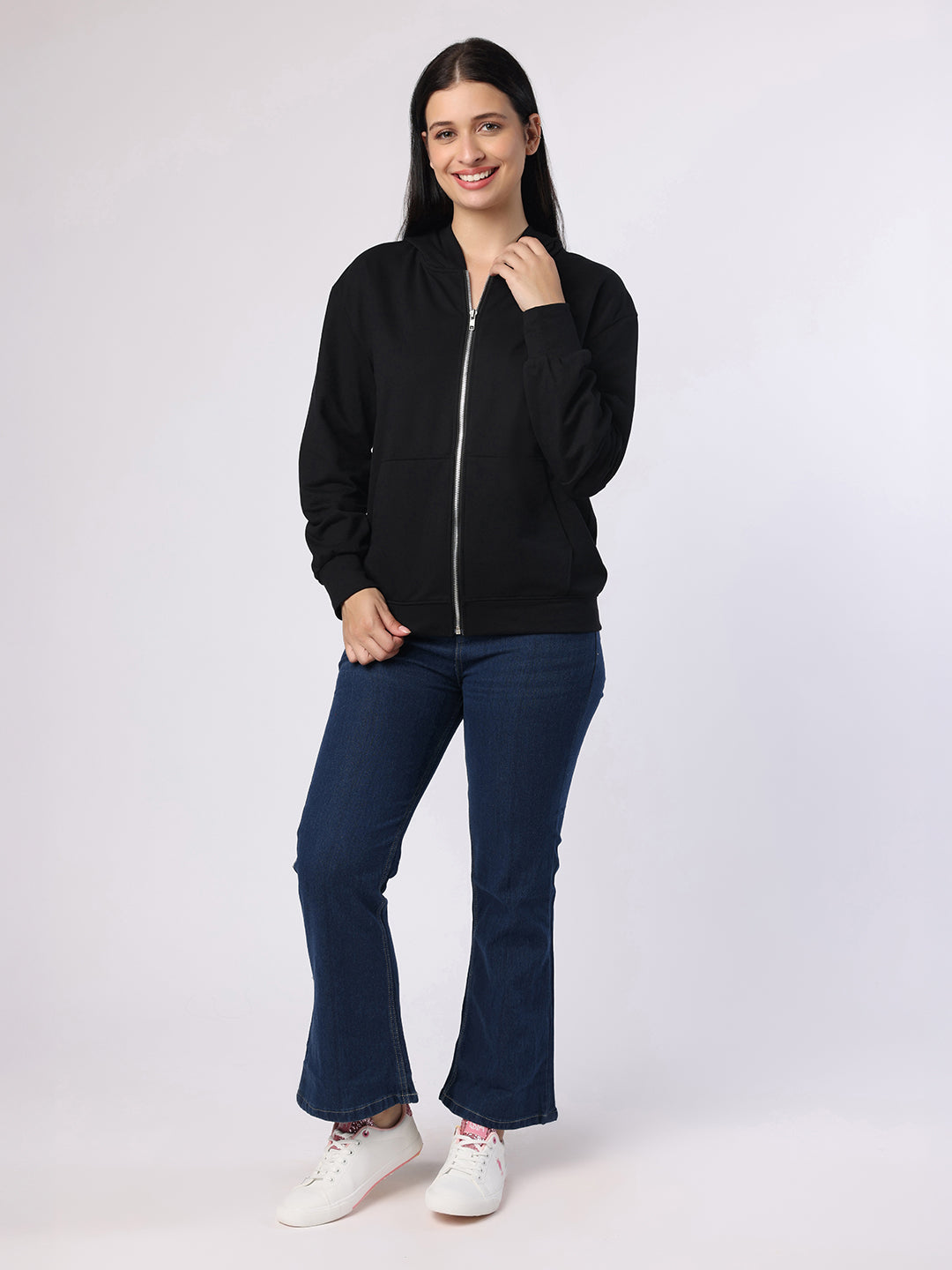 Black Sweatshirt With Hood