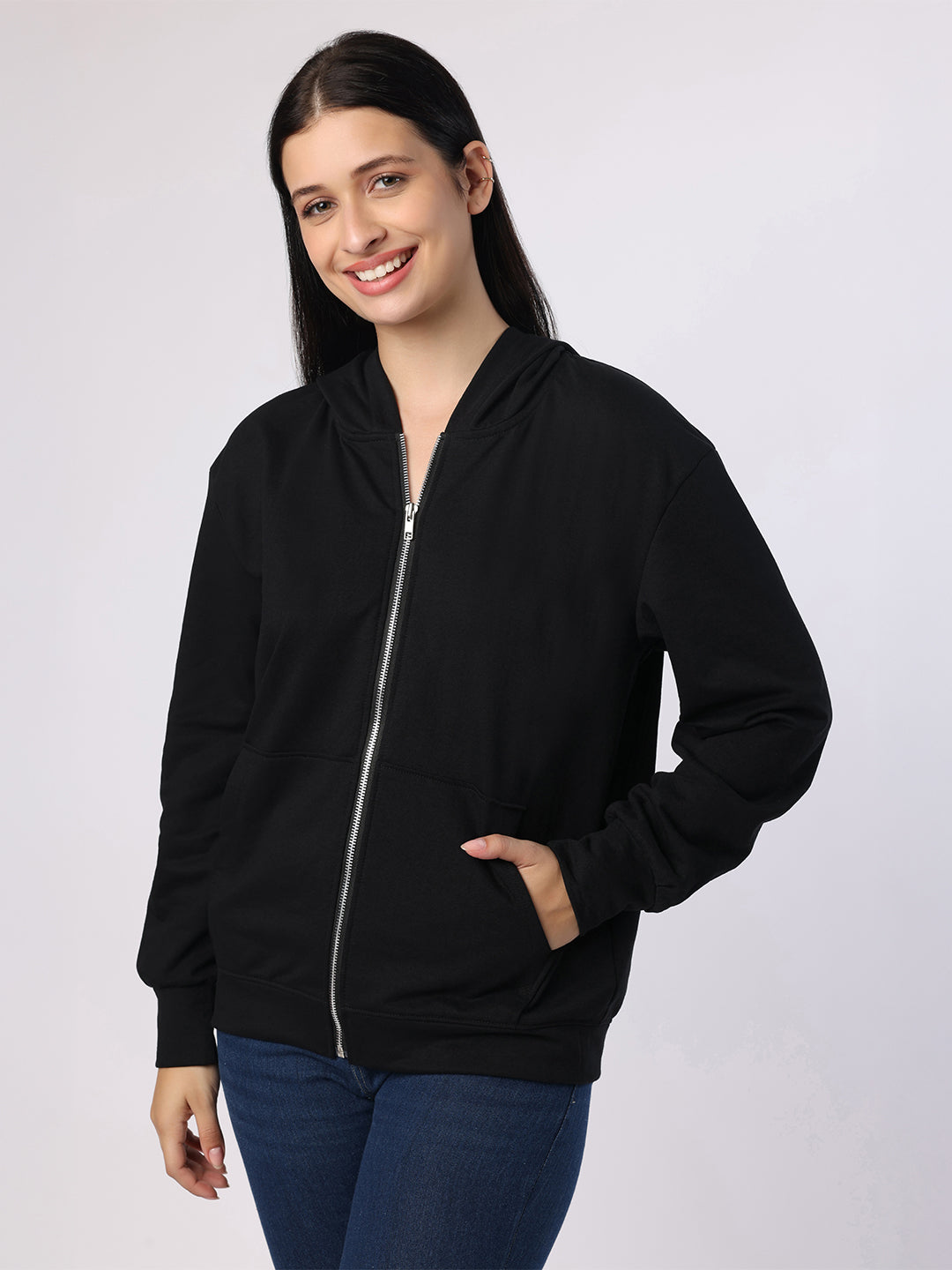 Black Sweatshirt With Hood