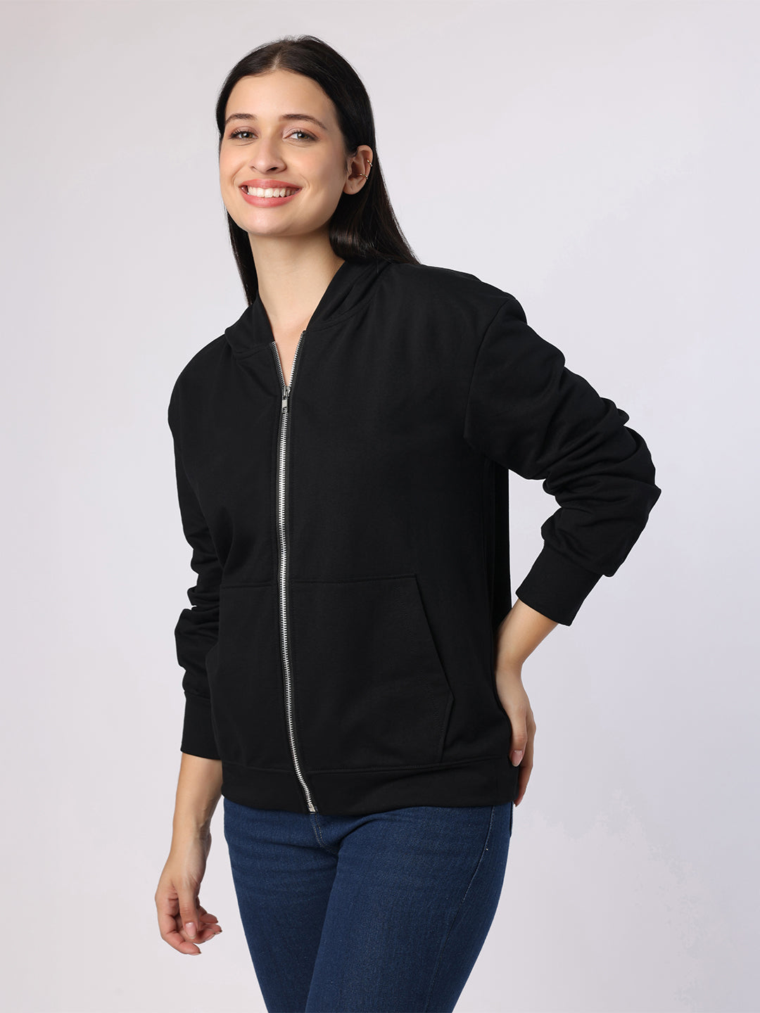 Black Sweatshirt With Hood