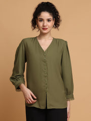 Forest Green Formal Top