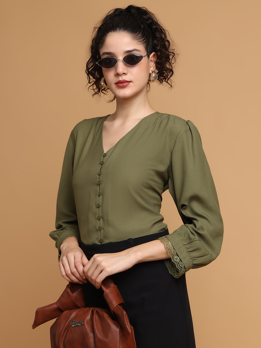 Forest Green Formal Top