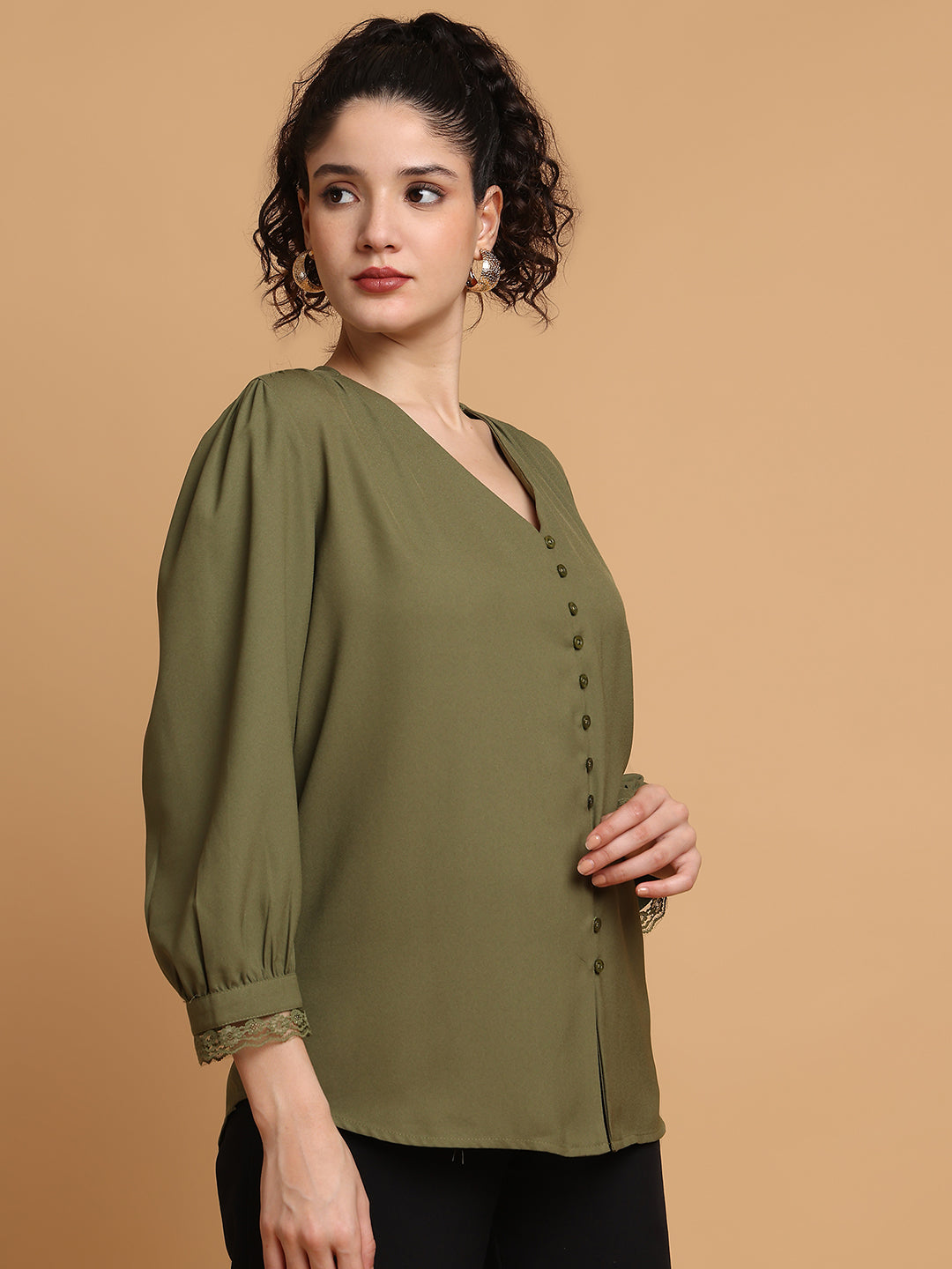 Forest Green Formal Top