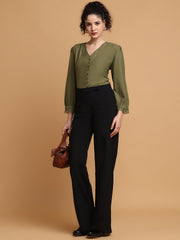 Forest Green Formal Top