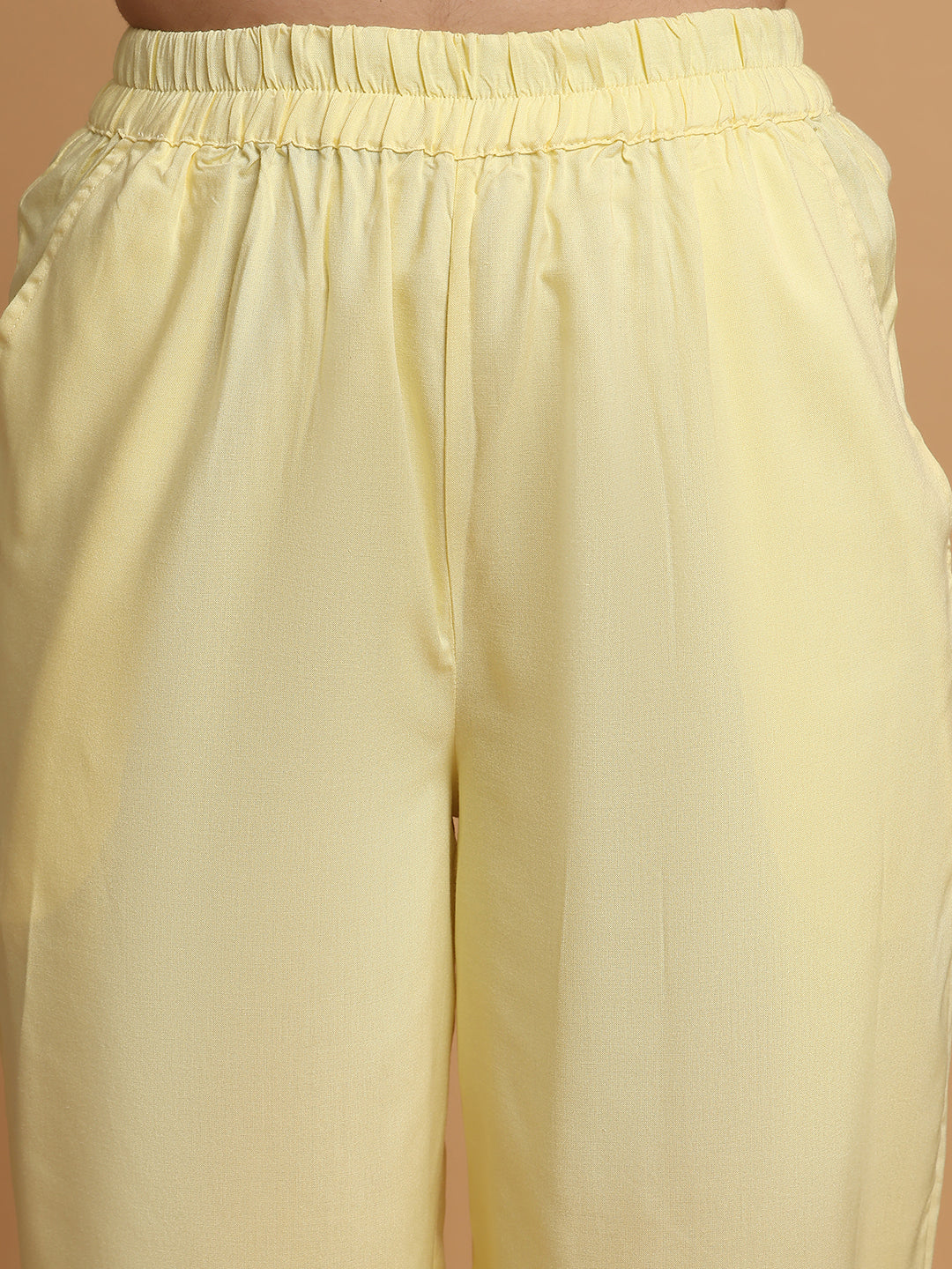 Lemon Yellow Fringe Lace Collar Nightwear