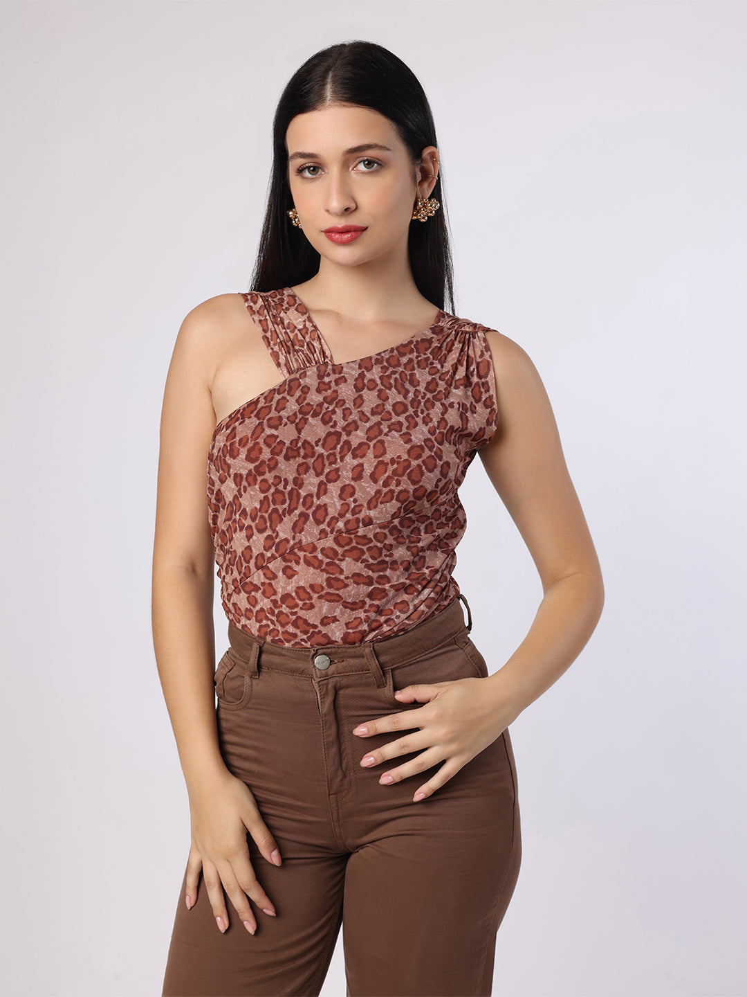 Leopard Print Bodysuit Top
