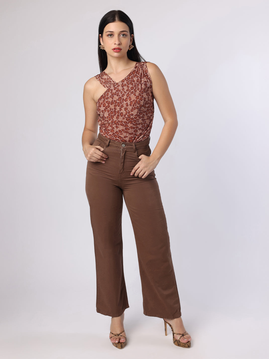 Leopard Print Bodysuit Top