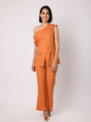 One- Shoulder Top With Trousers