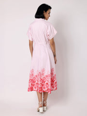 Pink Dress With Floral Border