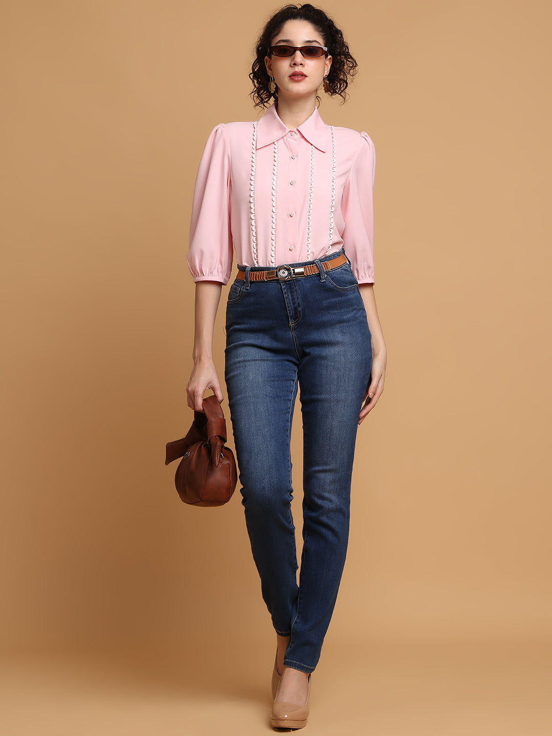 Pink Shirt With Loop Detail