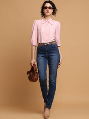 Pink Shirt With Loop Detail