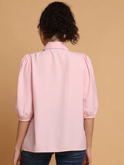 Pink Shirt With Loop Detail