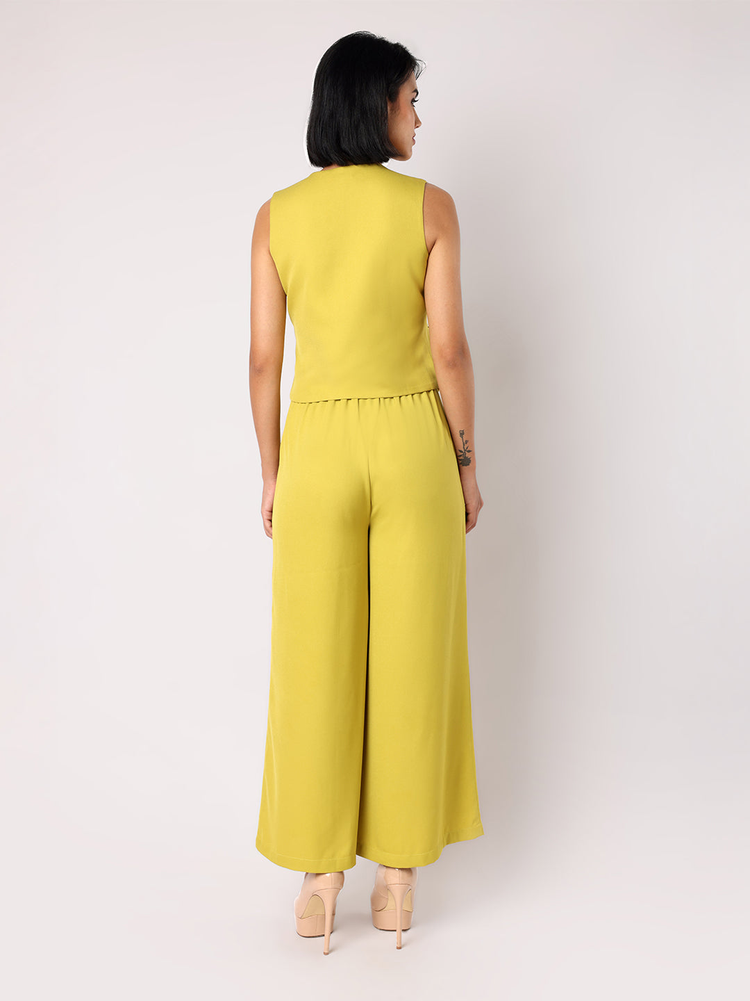 Lime Green Waist Coat With Trousers