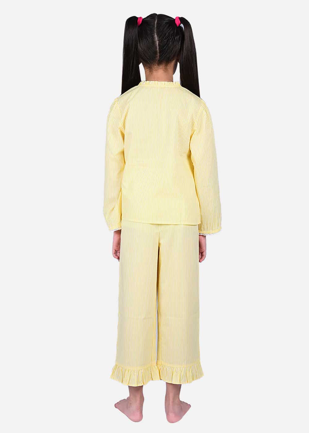 Butterfly Buttoned-Asymmetric Frilled Nightwear