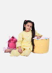 Butterfly Buttoned-Asymmetric Frilled Nightwear