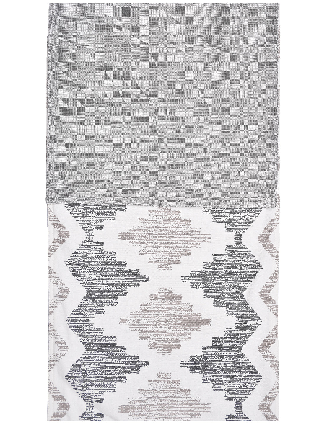 Kohinoor 100% Cotton Grey 4/6 Seater Table Runner