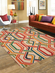 Grid Printed 120X170 CM Cotton Lurex Carpets