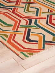 Grid Printed 120X170 CM Cotton Lurex Carpets