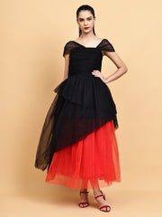 Dual Color Tulle Convertible Dress & Skirt