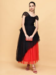 Dual Color Tulle Convertible Dress & Skirt