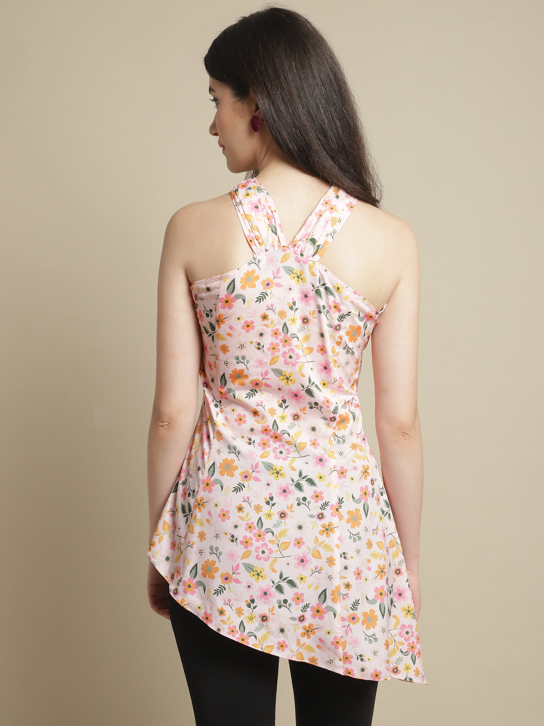 Pink Floral Printed Tunic