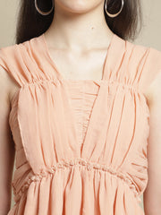 Peach Gathered Tunic