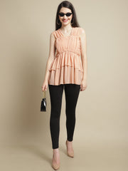 Peach Gathered Tunic