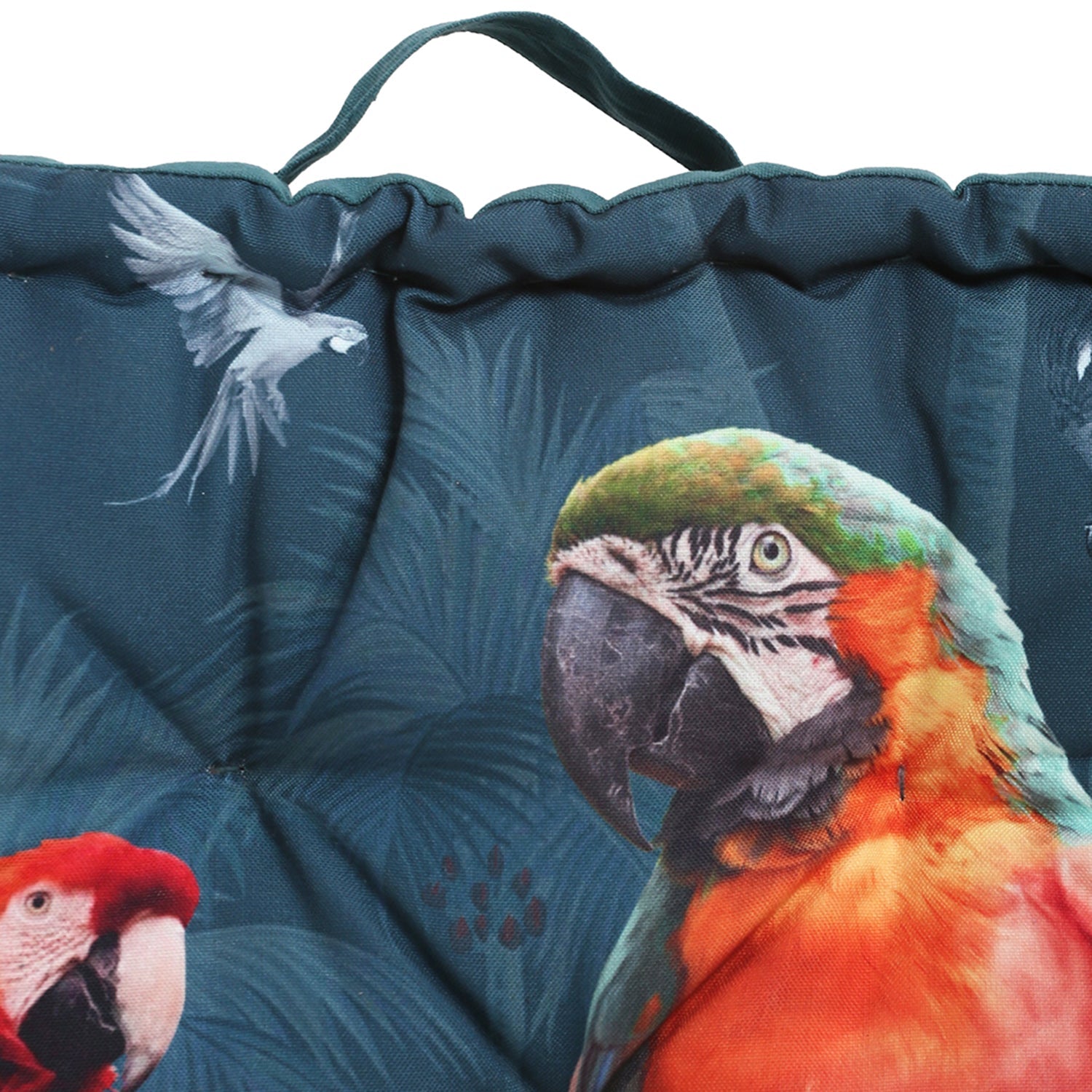 Macaw Parrot Printed Matlas Floor Cushion
