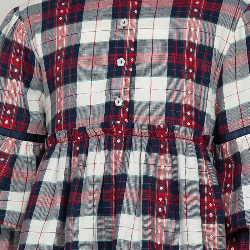 Red Blue Check Dress