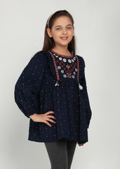 Blue Embroidered Tunic