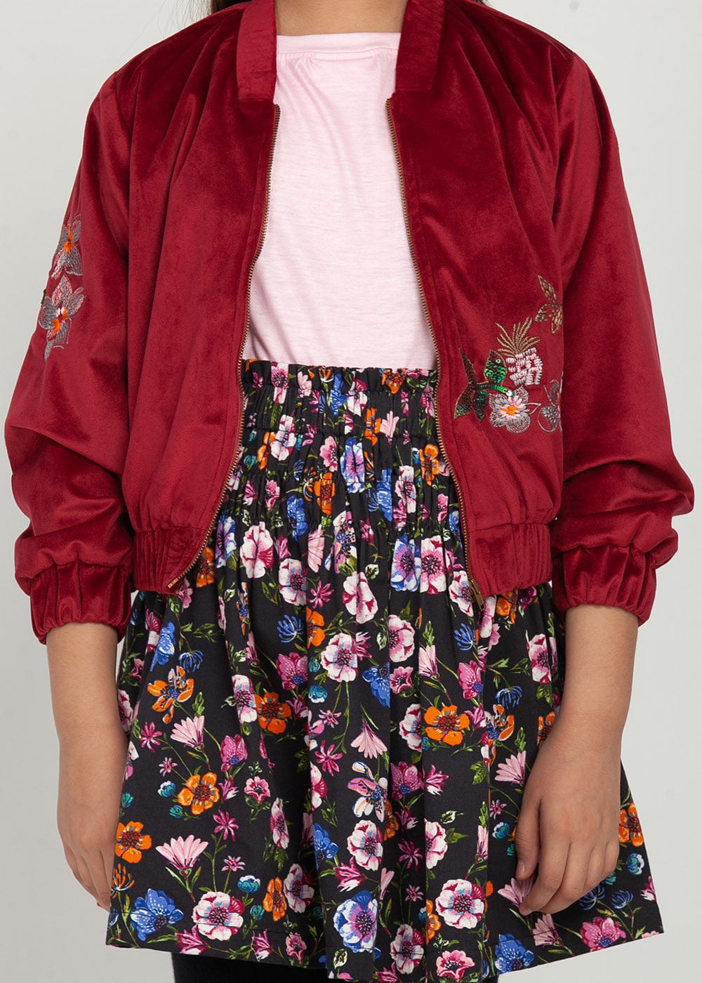 Bomber Jacket Skirt-Set