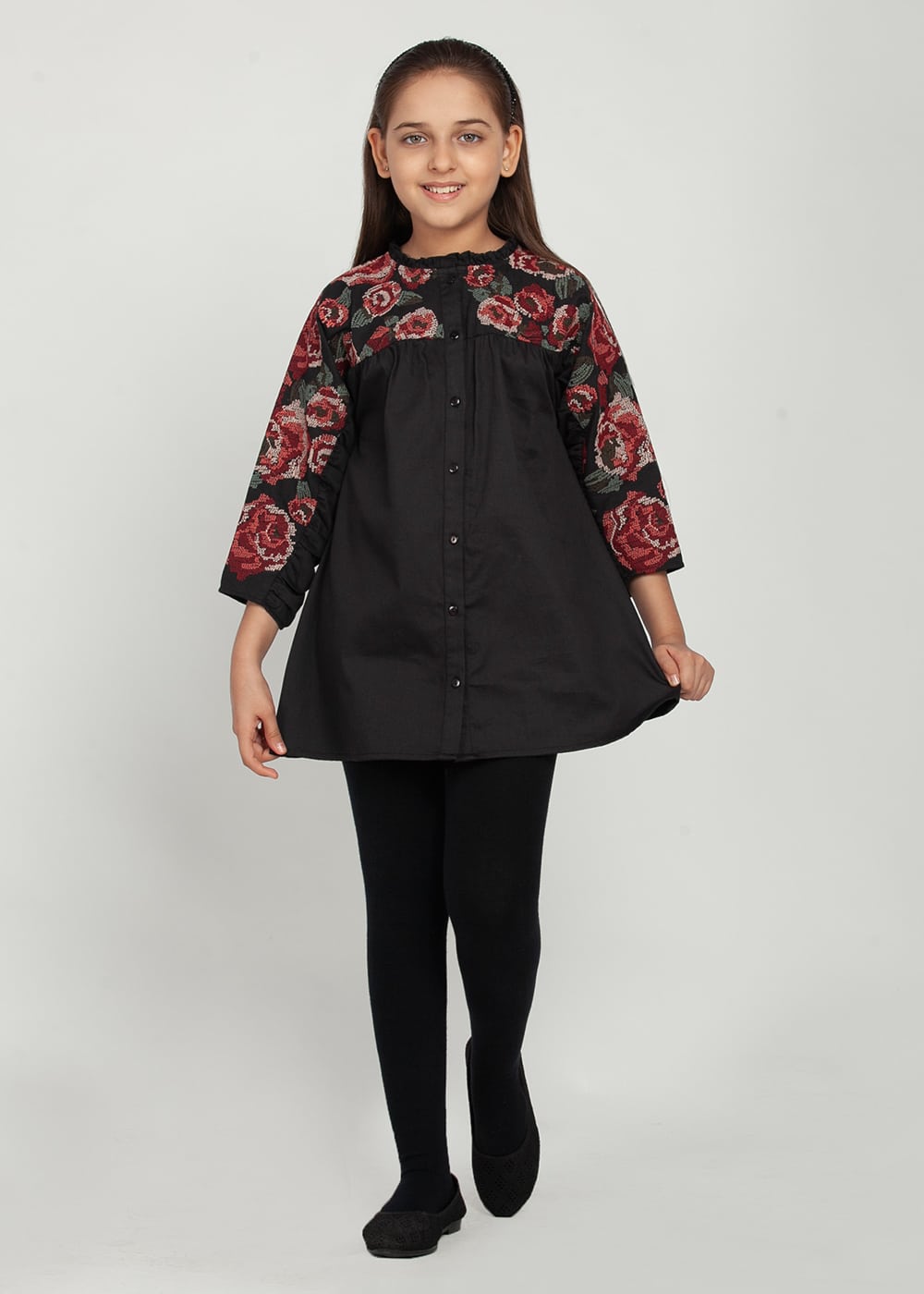 Black Embroidered Tunic