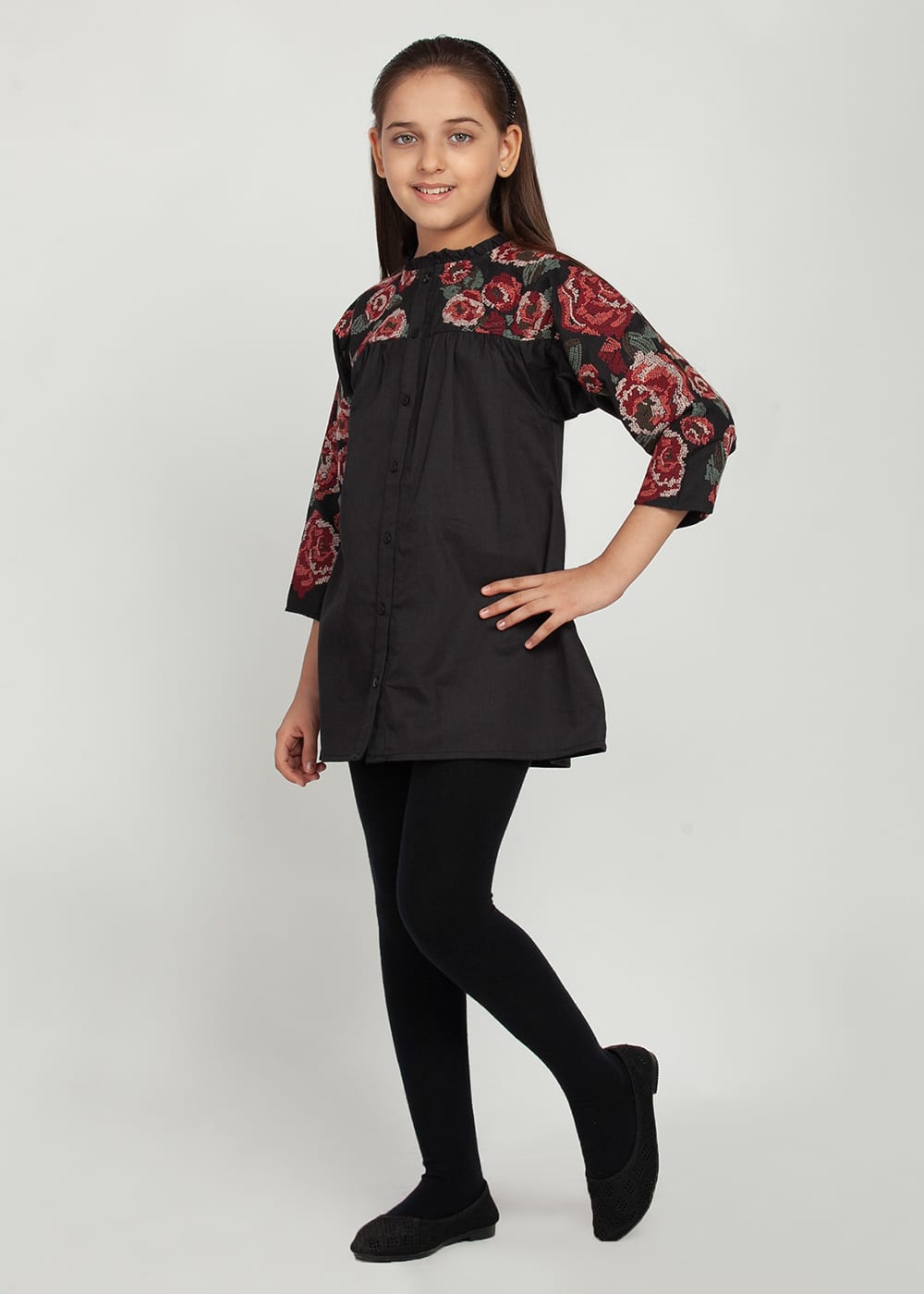 Black Embroidered Tunic
