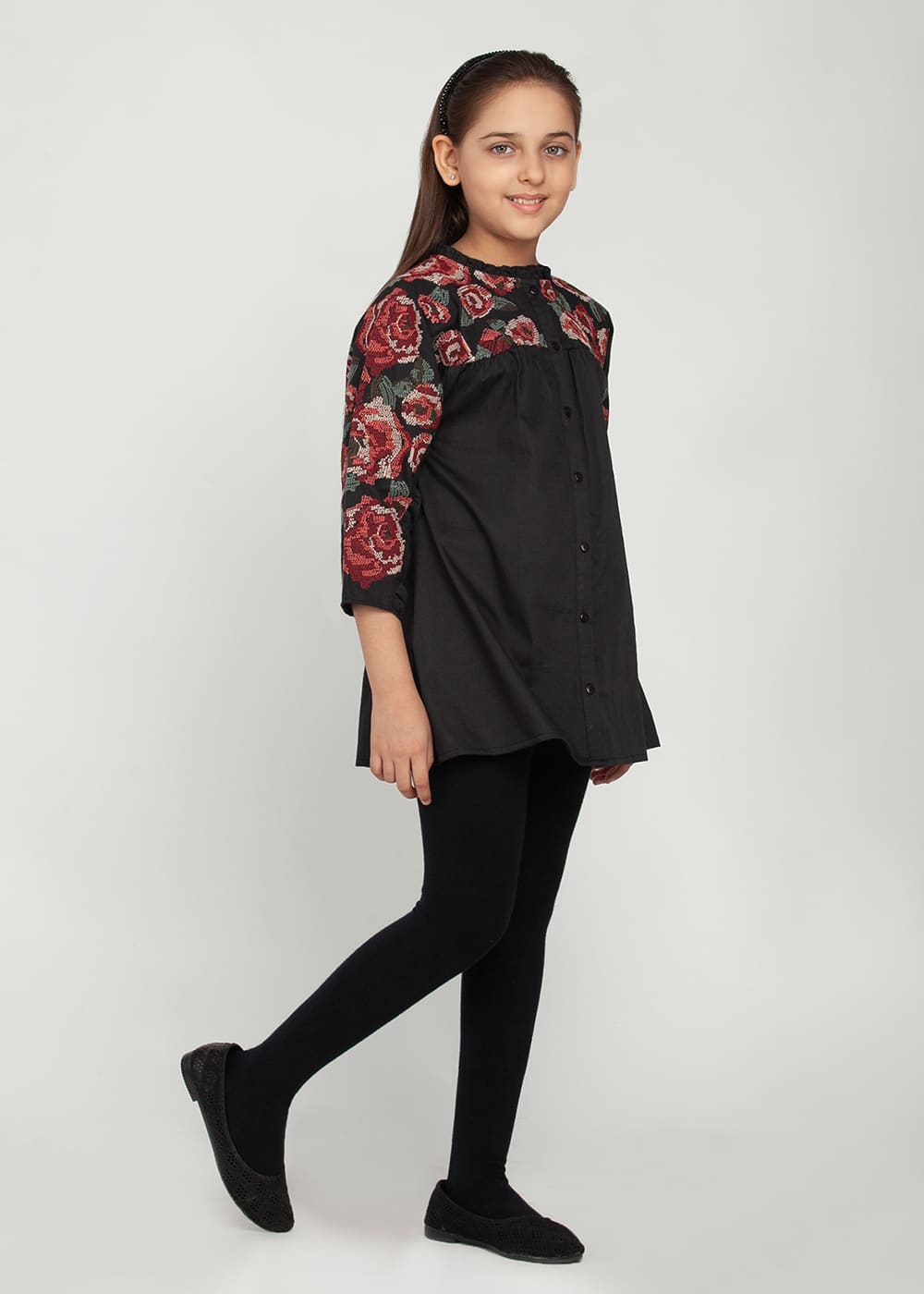Black Embroidered Tunic